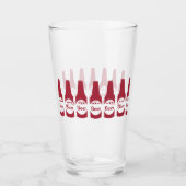 Rode bierflessen glas (Voorkant)