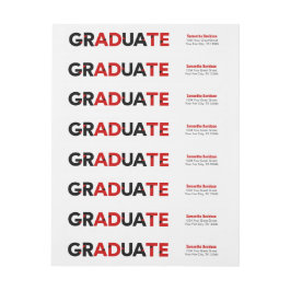 Rode Big Bold Angle Cut Afstuderen