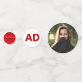 Rode Big Bold Angle Cut Afstuderen Confetti (Voorkanten)