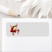 Rode bij en harten van de Valentijnse klauw Etiket (Insitu)