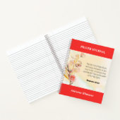 Rode Bijbel Verse Bloemen Gebed Journaal Notitieboek (Binnen)