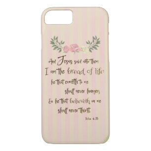 rode Bijbel Verse Quote iPhone 8/7 Hoesje