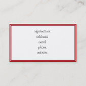 Rode bijgesneden Sjabloon - Voeg een foto toe Visitekaartje (Achterkant)