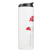 Rode bijtende papaver thermosbeker (Gedraaid links)