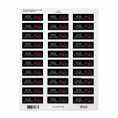 Rode bike op zwart label (Full Sheet)