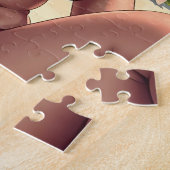 Rode bikini, zonnebril en bandana vrouw legpuzzel (Zijkant)