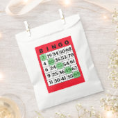 Rode BINGO Kaart Party Favor Bag Bedankzakje (Geknipt)