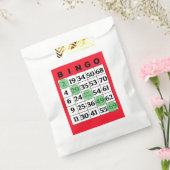 Rode BINGO Kaart Party Favor Bag Bedankzakje (Gezegeld)