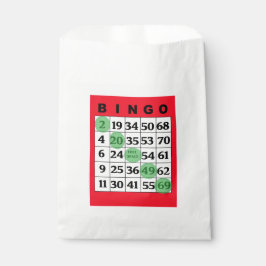 Rode BINGO Kaart Party Favor Bag Bedankzakje
