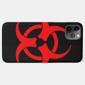 Rode Biohazard Symbool Hoesje (Achterkant (horizontaal))