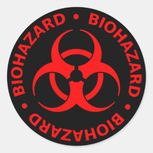 Rode Biohazard Warning Sticker