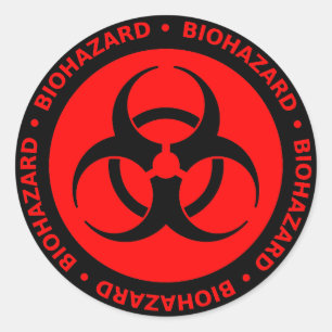 Rode Biohazard Warning Sticker