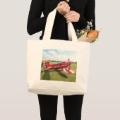 Rode Bivliegtuig Grote Tote Bag (Voorkant (product))