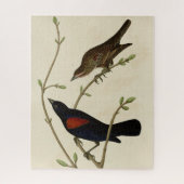 Rode Blackbird - Amerikaanse vogels van Audubon Legpuzzel (Verticaal)