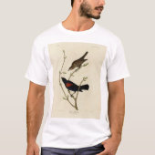 Rode Blackbird - Amerikaanse vogels van Audubon T-shirt (Voorkant)