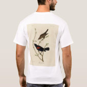 Rode Blackbird - Amerikaanse vogels van Audubon T-shirt (Achterkant)