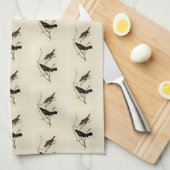 Rode Blackbird - Amerikaanse vogels van Audubon Theedoek (Quarter Fold)