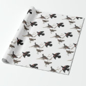 Rode Blackbird van Audubon Cadeaupapier (Uitgerold)