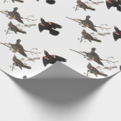 Rode Blackbird van Audubon Cadeaupapier (Hoek)