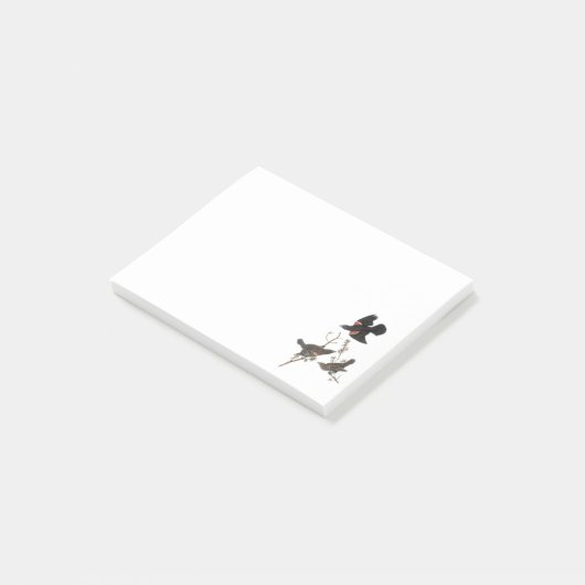 Rode Blackbird van Audubon Post-it® Notes (Schuin)