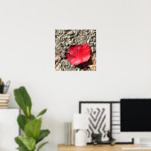 Rode Blad Foto Poster (Thuiskantoor)