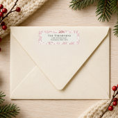 Rode Blad Kerst Retouradres Aangepast Etiket