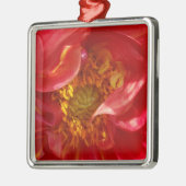 rode bladen metalen ornament (Links)