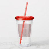 Rode bladeren Bloemen Vakantie Acryl Tumbler Acryl Drinkbeker (Achterkant)