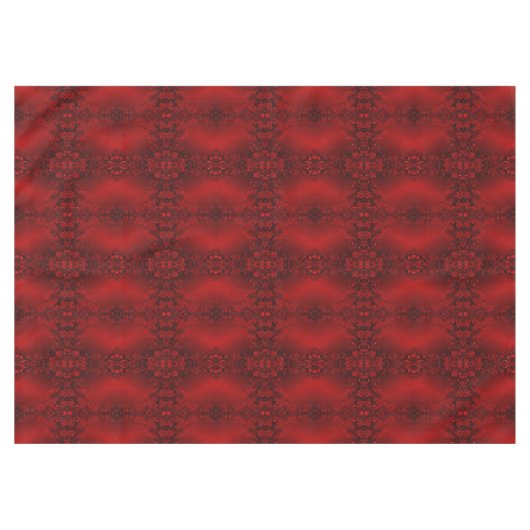 Rode Bladeren Bloemen Vakantie Tafelkleed (Voorkant (Horizontaal))