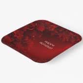 Rode bladeren Bloemen Vakantiepapier Bord