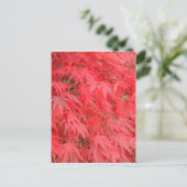 Rode bladeren briefkaart (Staand voorkant)