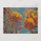 Rode bladeren briefkaart (Voorkant)