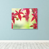 Rode bladeren canvas afdruk (Insitu (Houten vloer))