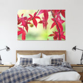 Rode bladeren canvas afdruk (Insitu (Slaapkamer))