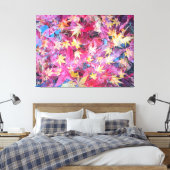 Rode bladeren canvas afdruk (Insitu (Slaapkamer))