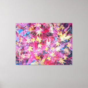 Rode bladeren canvas afdruk