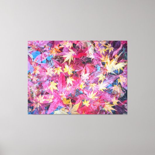 Rode bladeren canvas afdruk (Voorkant)