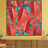 Rode Bladeren Canvas Afdruk (Insitu (Woonkamer))