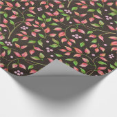 Rode bladeren en bessen cadeaupapier (Hoek)