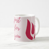 Rode bladeren en speciaal voor jou tekst koffiemok (Voorkant rechts)