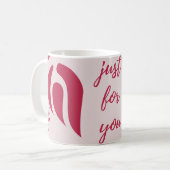 Rode bladeren en speciaal voor jou tekst koffiemok (Voorkant links)