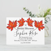 Rode bladeren, esdoornbladeren, Herfst Vrijgezelle Kaart (Staand voorkant)