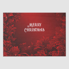 Rode bladeren Floral Holiday Tissue Paper Tissuepapier