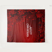 Rode bladeren Floral vakantie achtergrond Wandkleed (Voorkant (horizontaal))