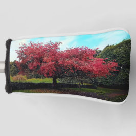 Rode bladeren golfheadcover