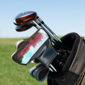 Rode bladeren golfheadcover (Insitu)