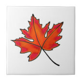 Rode bladeren, mazelbladeren, herfstkleuren tegeltje (Voorkant)