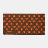 Rode bladeren, naam bruin bureaumat (Voorkant)