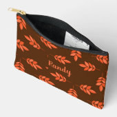 Rode bladeren, naam bruin etui (Open)