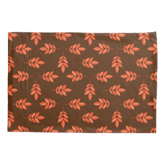 Rode bladeren, naam bruin kussensloop (Achterkant)